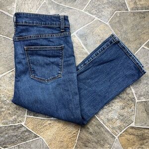 Talbots Dark Blue Signature Crop Flare Jeans, 10p